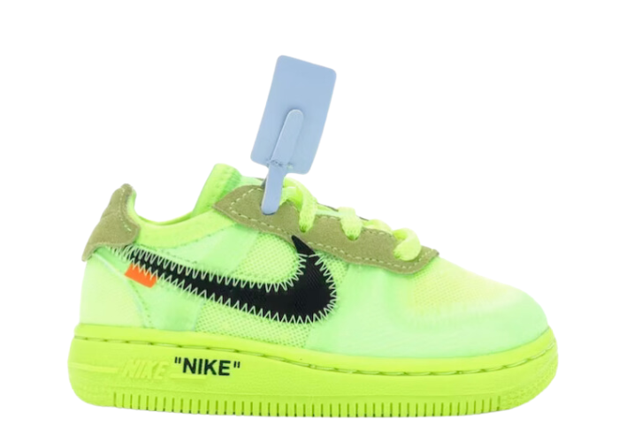 Nike Air Force 1 Low Off White Volt TD BV0853 700 Raffles and